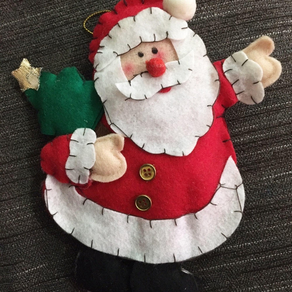 Festive Santa Claus Felt Ornament